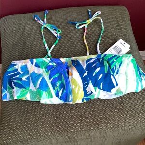 Raisins Colorful Leaf Print Bikini Top